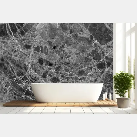 Fotomural textura de mármol en blanco y negro – Pixers®