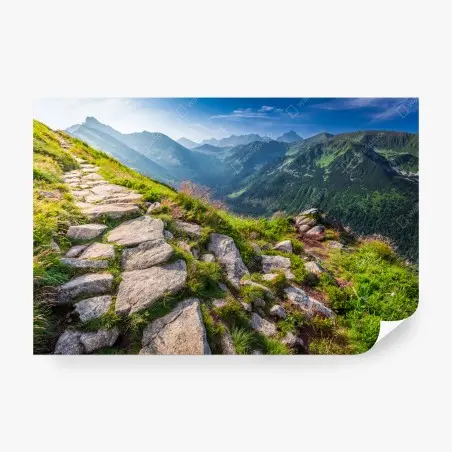 Fotomural amanecer en los Tatras: senda hacia la cima – Pixers®
