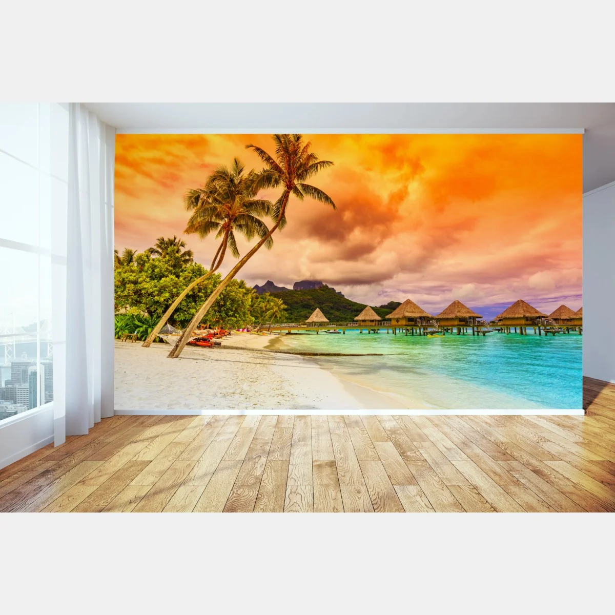 Fotomural puesta de sol en Bora Bora: paraíso sobre el agua – Pixers® Fotomural puesta de sol en Bora Bora: paraíso sobre el agua – Pixers®