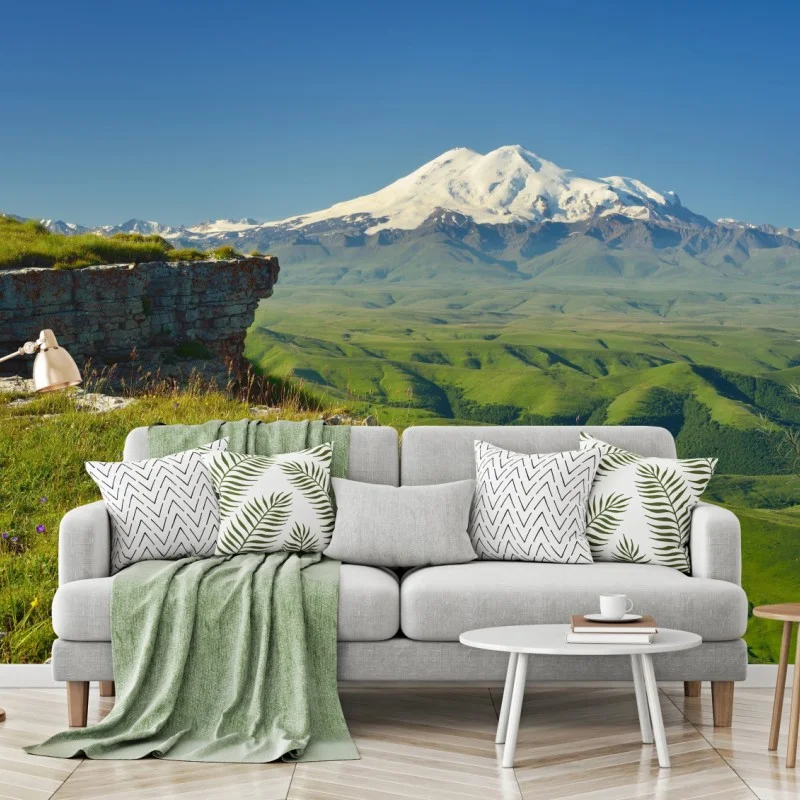 Fotomural amanecer sobre Elbrus en el Cáucaso