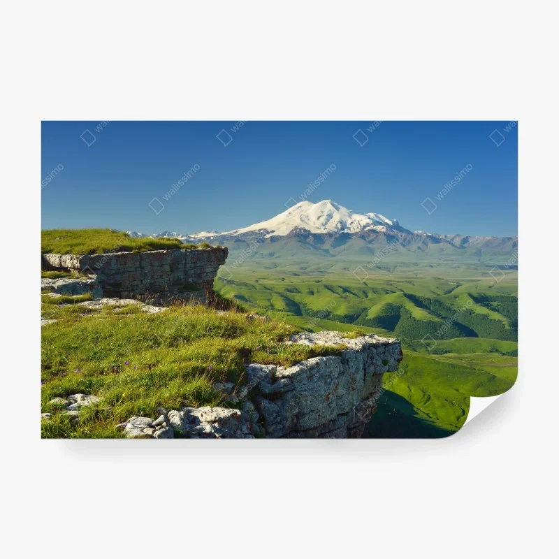 Fotomural amanecer sobre Elbrus en el Cáucaso
