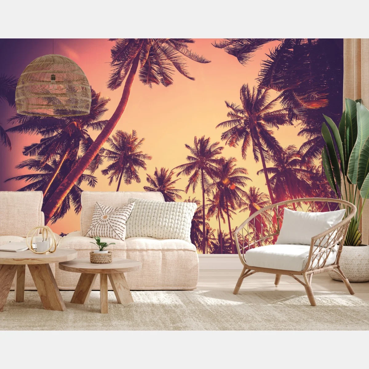 Fotomural atardecer tropical vintage con palmeras – Pixers® Fotomural atardecer tropical vintage con palmeras – Pixers®