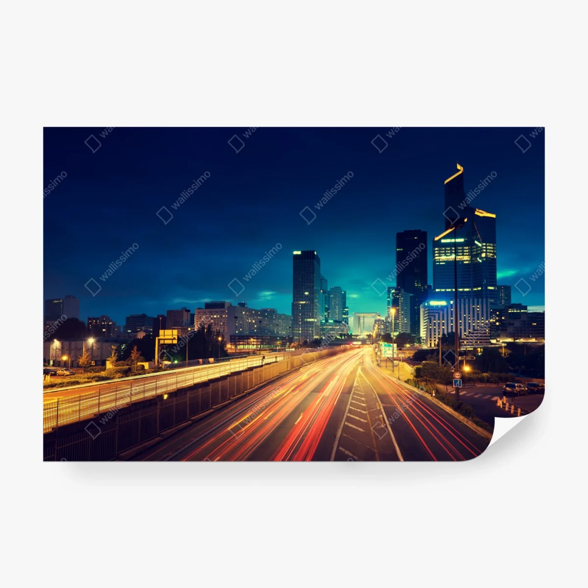 Fotomural atardecer urbano en La Défense, París – Pixers®