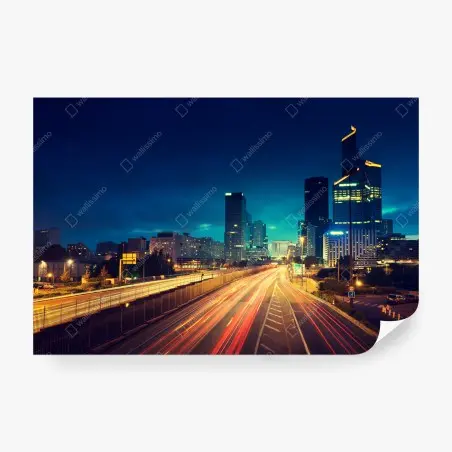 Fotomural atardecer urbano en La Défense, París – Pixers®