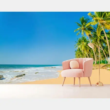 Fotomural paraíso tropical junto al mar – Pixers®