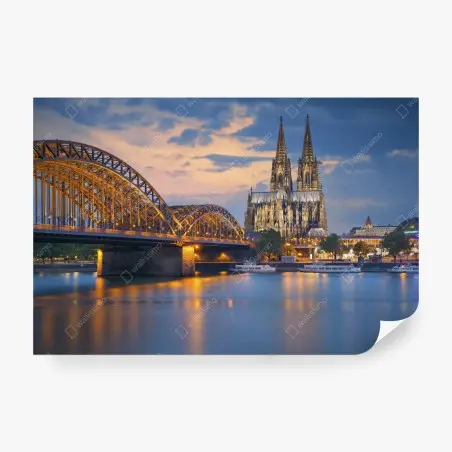 Fotomural catedral de Colonia al atardecer – Pixers®