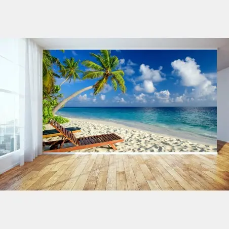 Fotomural paraíso tropical en Maldivas – Pixers®