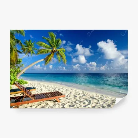 Fotomural paraíso tropical en Maldivas – Pixers®