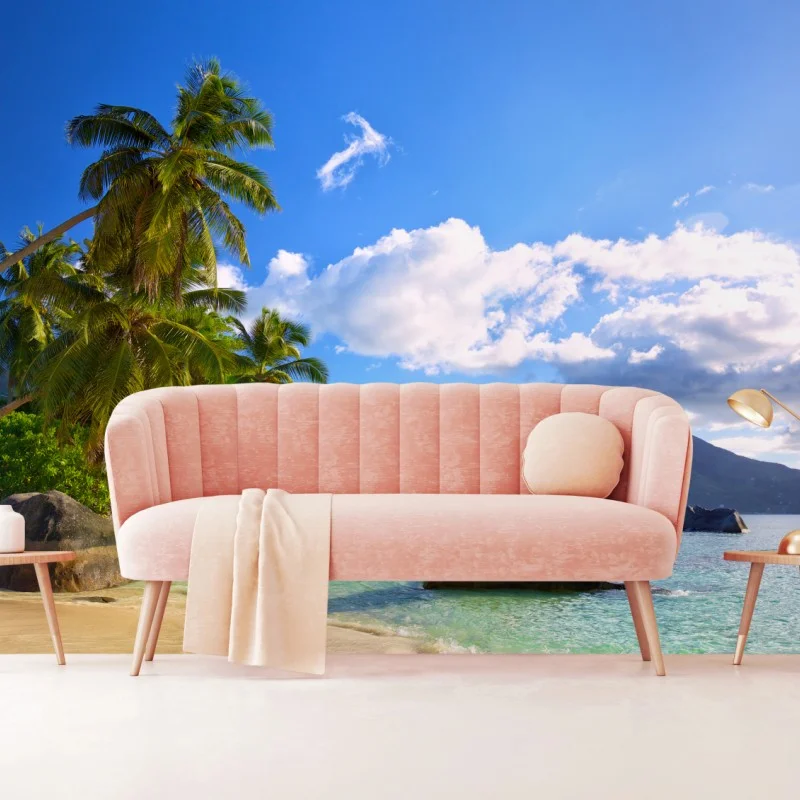 Fotomural paraíso tropical en Seychelles