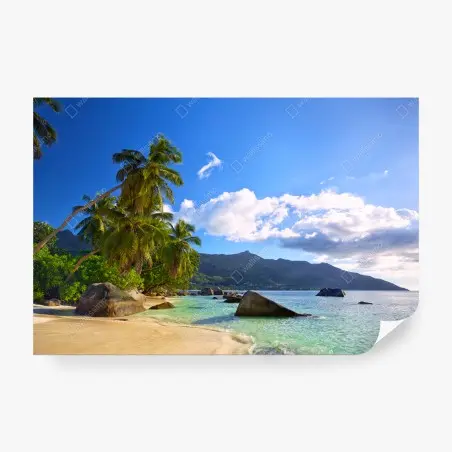 Fotomural paraíso tropical en Seychelles – Pixers®