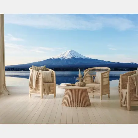Fotomural paisaje sereno de Monte Fuji al amanecer – Pixers®