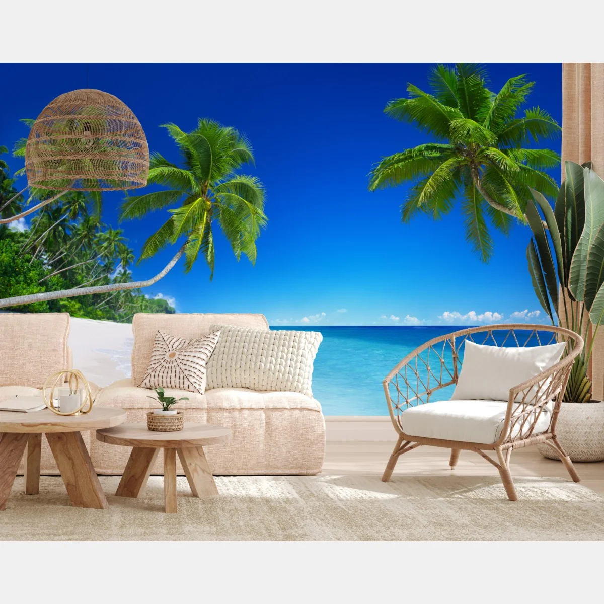Fotomural paraíso tropical con palmeras y mar turquesa – Pixers® Fotomural paraíso tropical con palmeras y mar turquesa – Pixers®