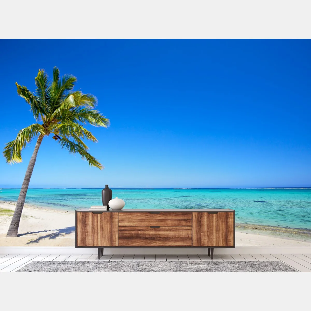 Fotomural paraíso tropical con palmera junto al mar – Pixers® Fotomural paraíso tropical con palmera junto al mar – Pixers®