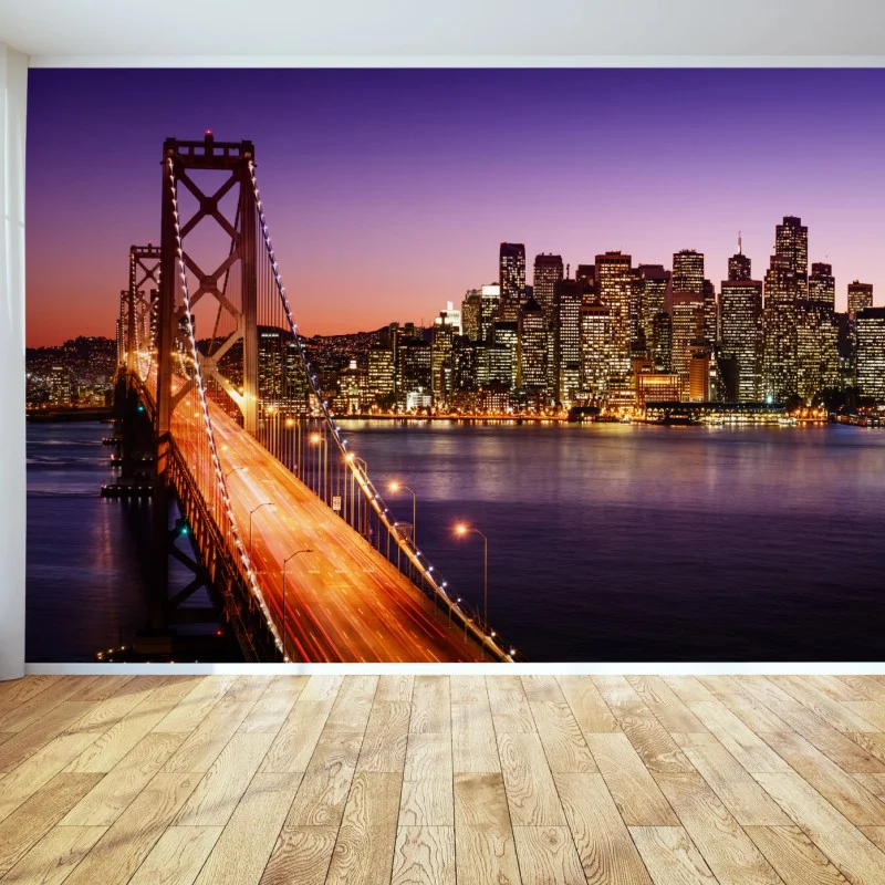 Fotomural atardecer sobre San Francisco