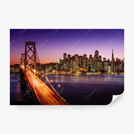 Fotomural atardecer sobre San Francisco – Pixers®