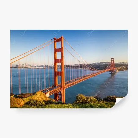Fotomural vista panorámica del puente Golden Gate en San Francisco – Pixers®