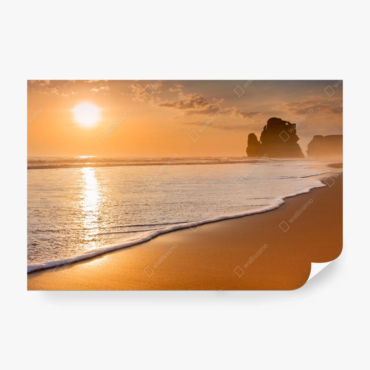 Fotomural atardecer dorado en la playa – Pixers® Fotomural atardecer dorado en la playa – Pixers®