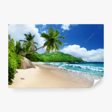 Fotomural playa tropical de Mahé, Seychelles – Pixers®