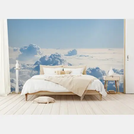 Fotomural paisaje celeste de nubes esponjosas – Pixers®