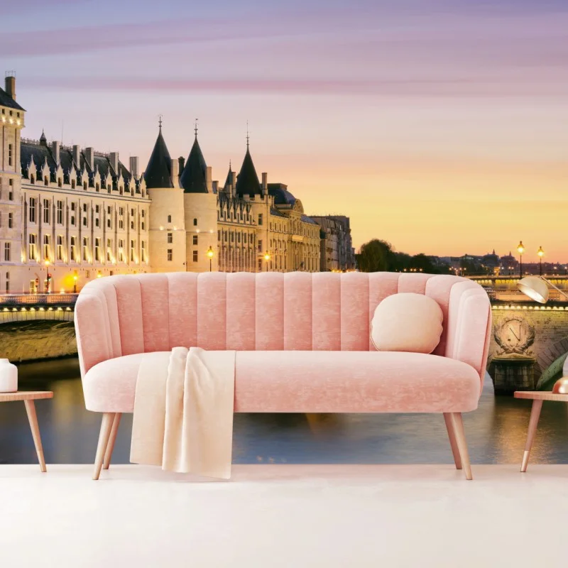 Fotomural amanecer en París junto al río Sena