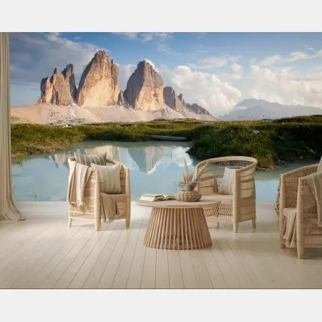 Fotomural amanecer en Tre Cime di Lavaredo – Pixers®