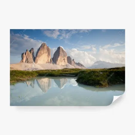 Fotomural amanecer en Tre Cime di Lavaredo – Pixers®