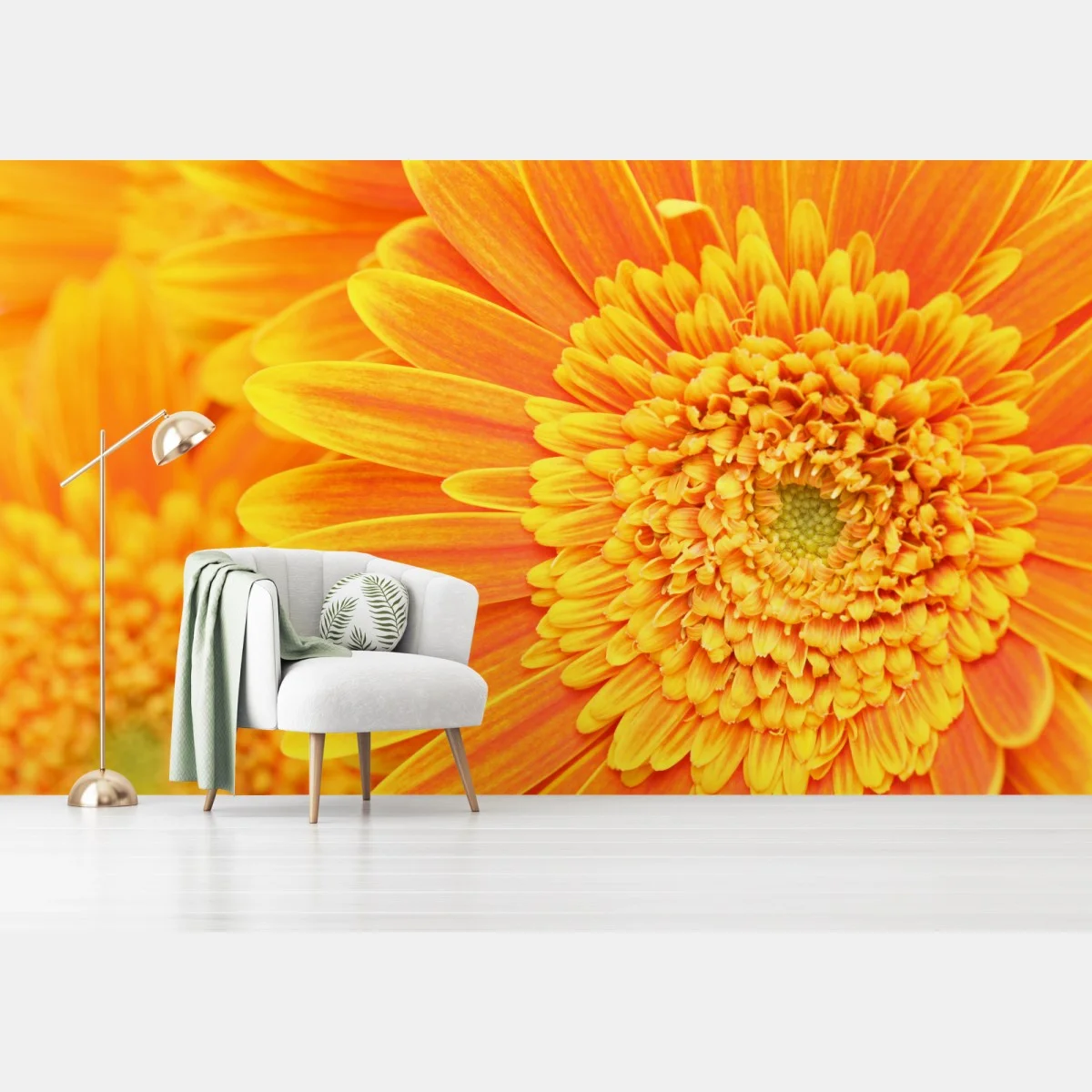 Fotomural vibrante gerbera naranja en primer plano – Pixers® Fotomural vibrante gerbera naranja en primer plano – Pixers®