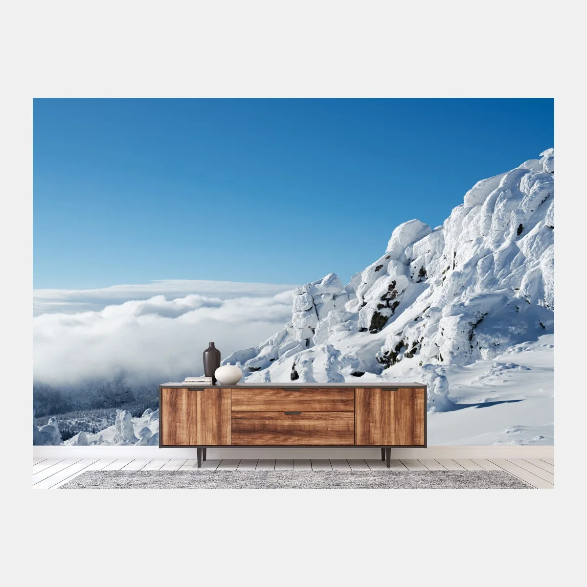 Fotomural paisaje nevado en la cumbre – Pixers® Fotomural paisaje nevado en la cumbre – Pixers®