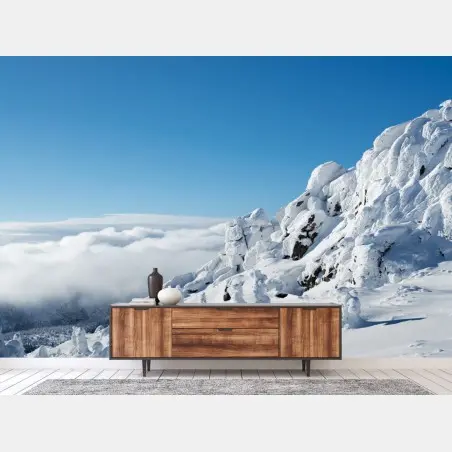 Fotomural paisaje nevado en la cumbre – Pixers®