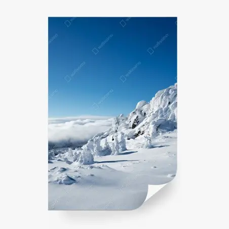 Fotomural paisaje nevado en la cumbre – Pixers®