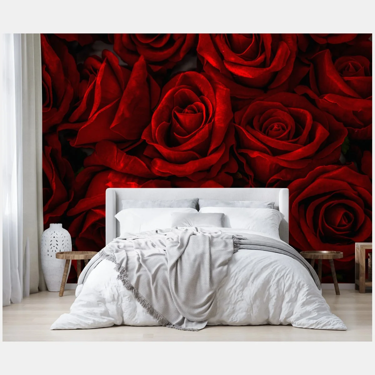 Fotomural mosaico de rosas rojas intensas – Pixers® Fotomural mosaico de rosas rojas intensas – Pixers®