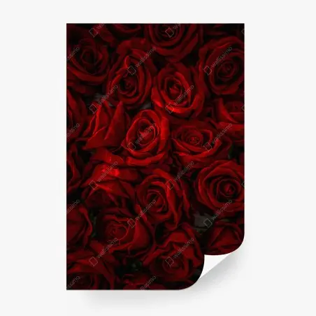 Fotomural mosaico de rosas rojas intensas – Pixers®