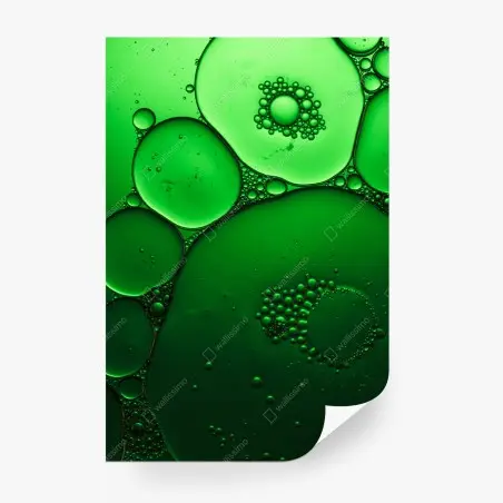Fotomural composición de burbujas verdes abstractas – Pixers®