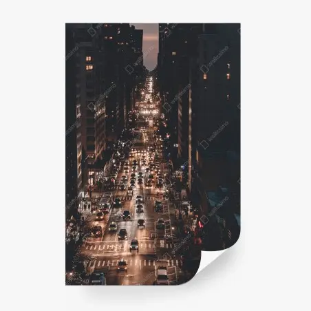 Fotomural noche urbana en Manhattan – Pixers®