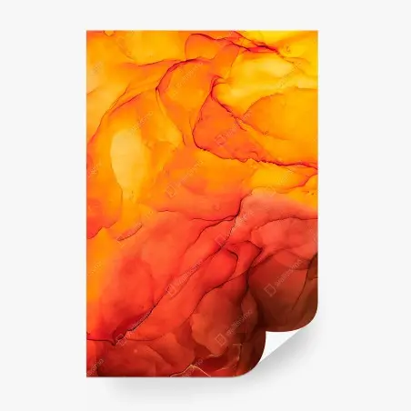 Fotomural llama líquida: paisaje abstracto en tonos cálidos – Pixers®