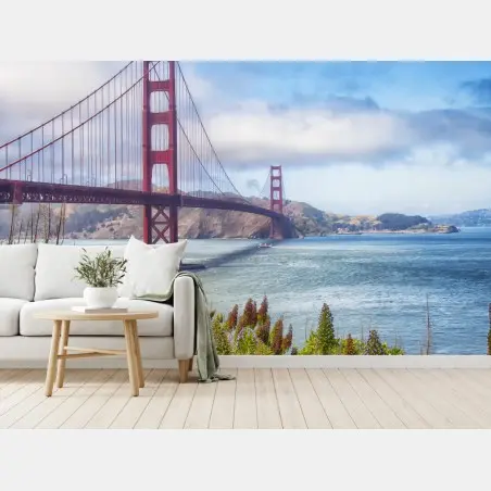 Fotomural panorama del Golden Gate y las colinas de Marin en San Francisco – Pixers®