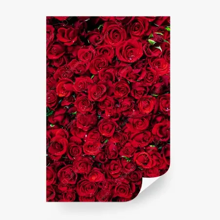 Fotomural mosaico de rosas rojas – Pixers®