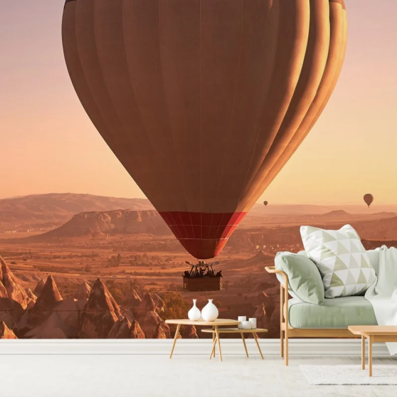 Fotomural amanecer en Cappadocia con globo aerostático
