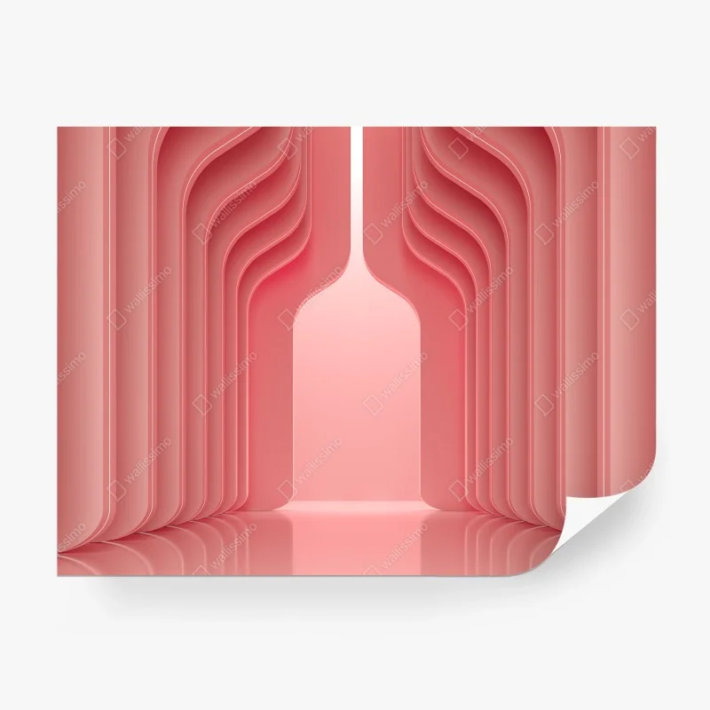 Fotomural espacio coral minimalista y futurista con arcos
