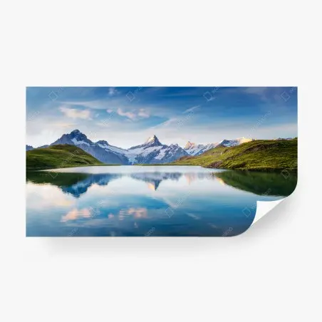 Fotomural amanecer sereno en Bachalpsee, Alpes Suizos – Pixers®