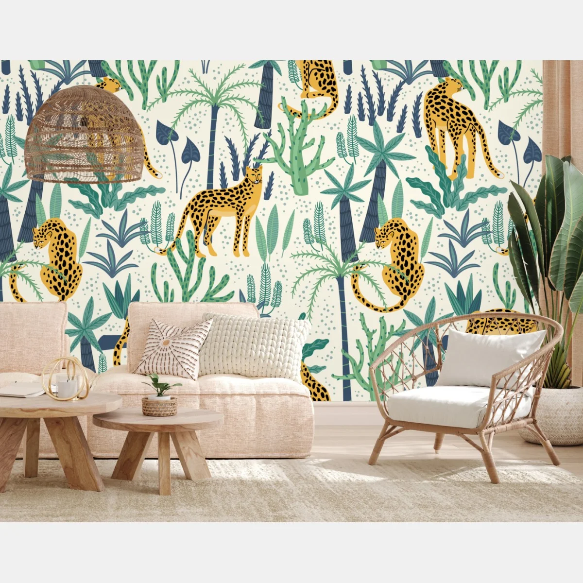 Fotomural jardín de leopardos y plantas tropicales – Pixers® Fotomural jardín de leopardos y plantas tropicales – Pixers®