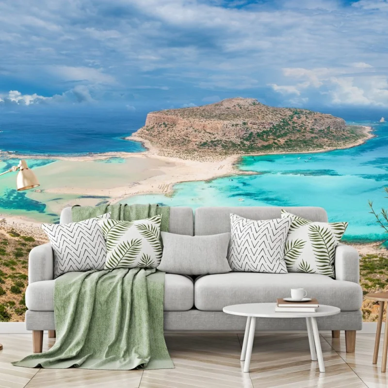 Fotomural panorámica de la laguna de Balos en Creta