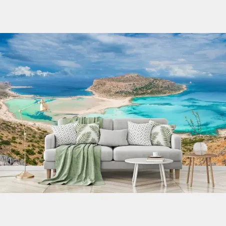 Fotomural panorámica de la laguna de Balos en Creta – Pixers®