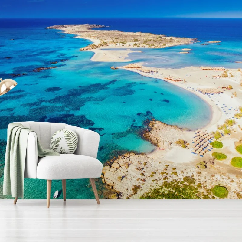 Fotomural oasis turquesa en Elafonissi, Creta