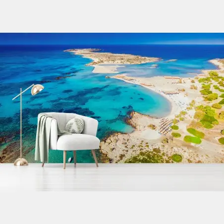 Fotomural oasis turquesa en Elafonissi, Creta – Pixers®