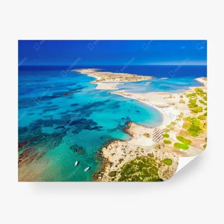 Fotomural oasis turquesa en Elafonissi, Creta – Pixers®