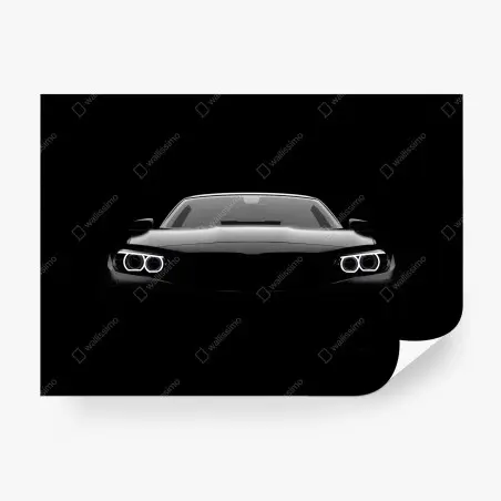 Fotomural frontal deportivo minimalista en negro – Pixers®