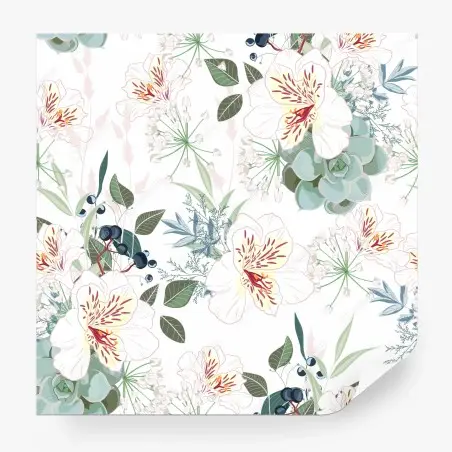 Fotomural diseño floral elegante en tonos pastel – Pixers®