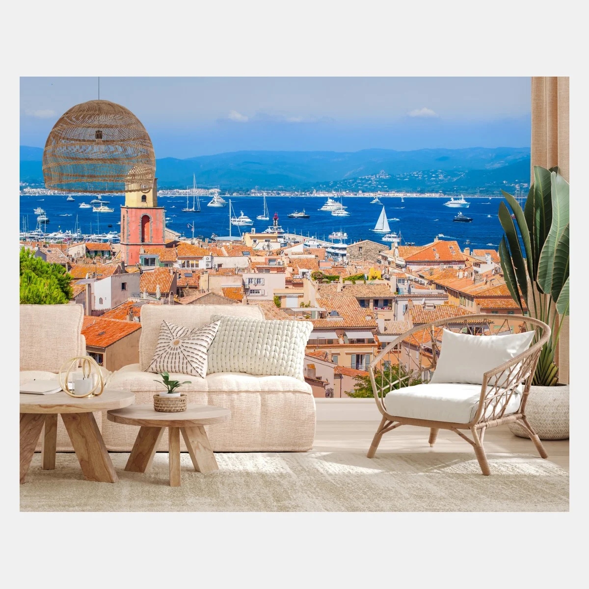 Fotomural panorama mediterráneo de Saint-Tropez – Pixers® Fotomural panorama mediterráneo de Saint-Tropez – Pixers®