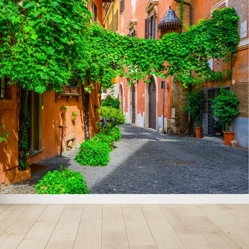 Fotomural rincón verde en Trastevere